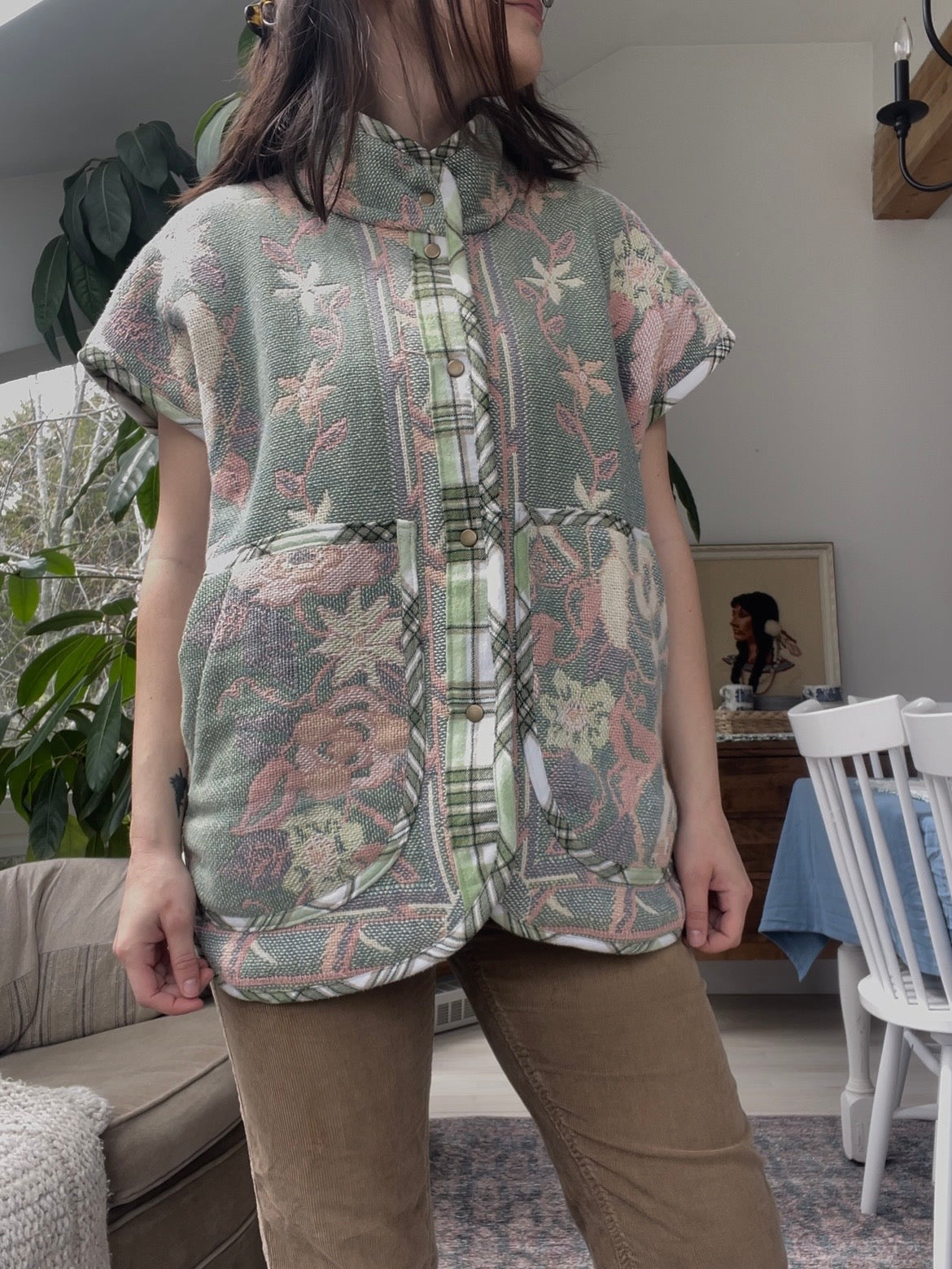 Blanket vest - water lilies