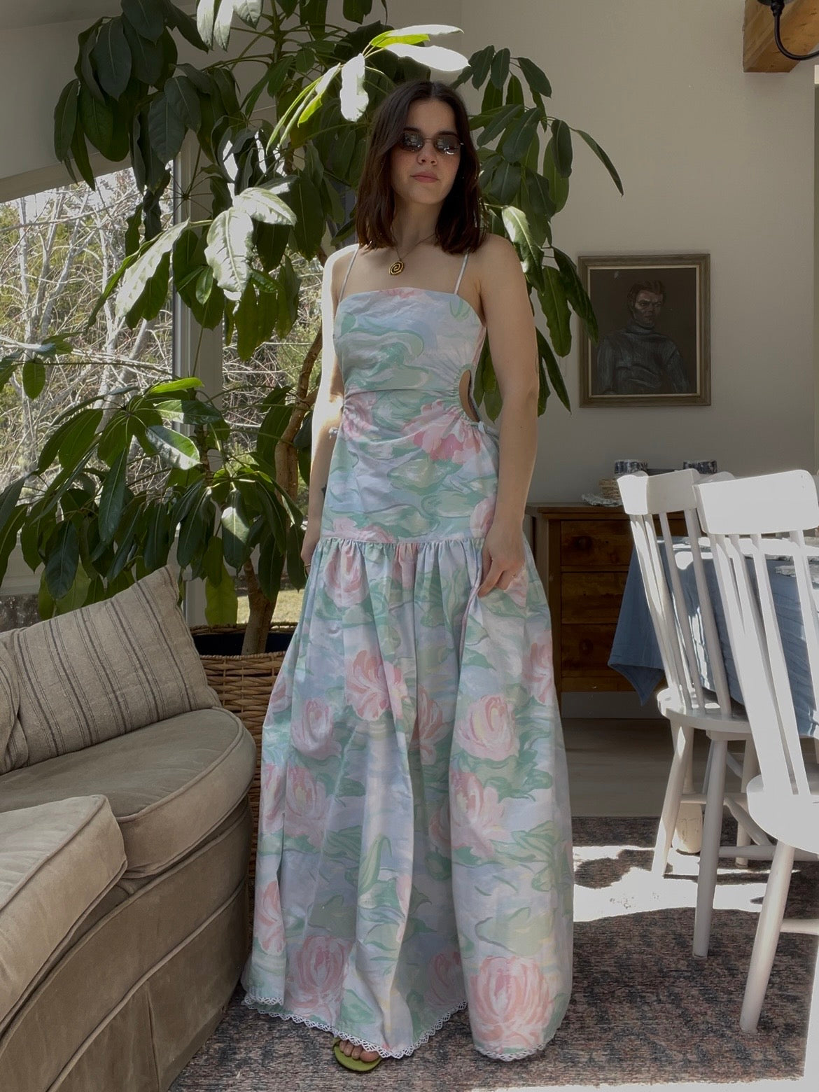 Water lily maxi dress