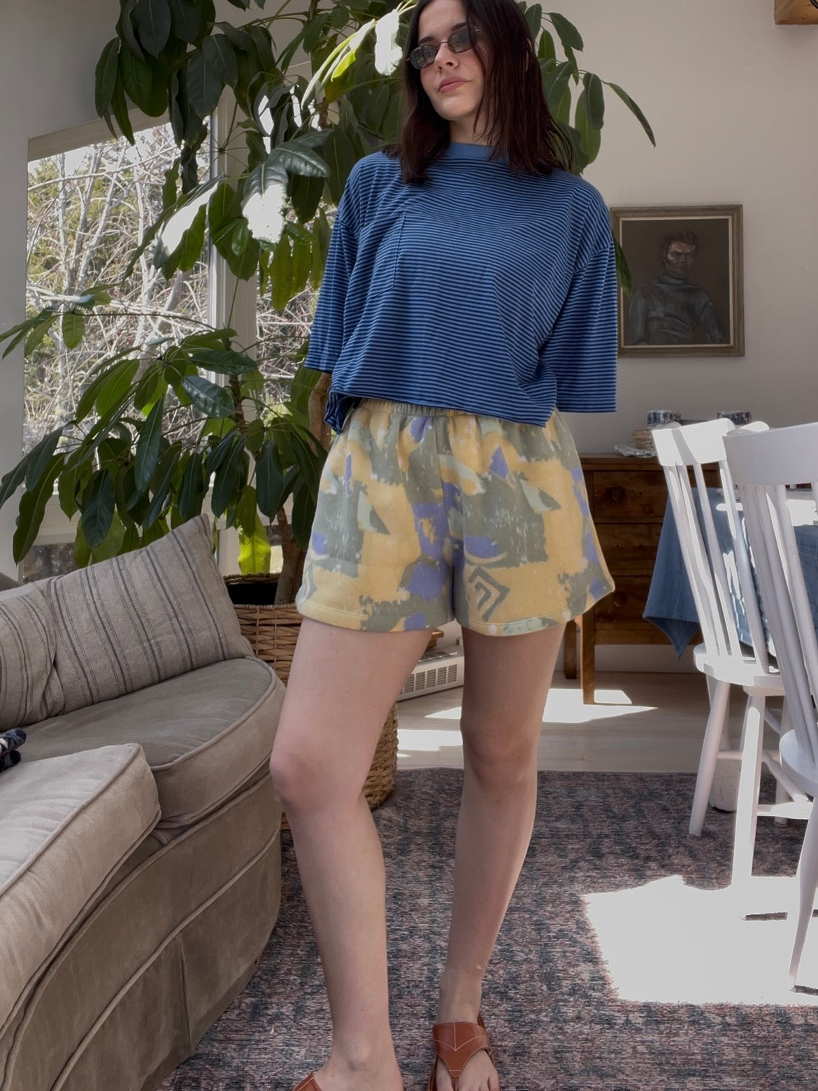 Fleece sweat-shorts