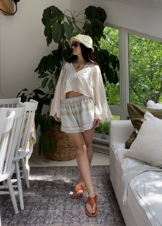 Towel short - Pastel stripe