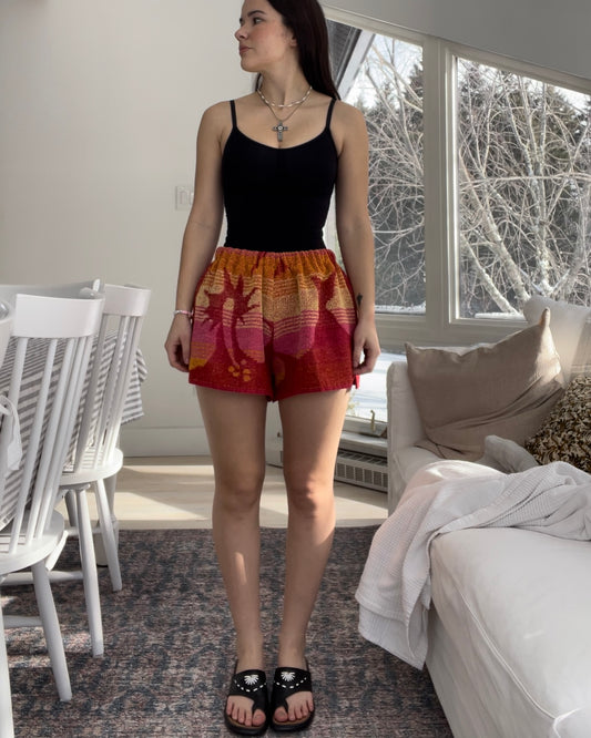 Towel short - Cherry hibiscus