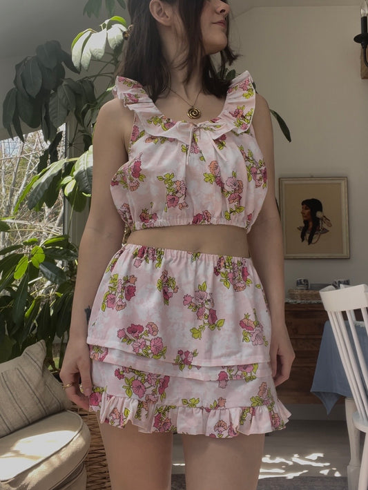 Pink floral set