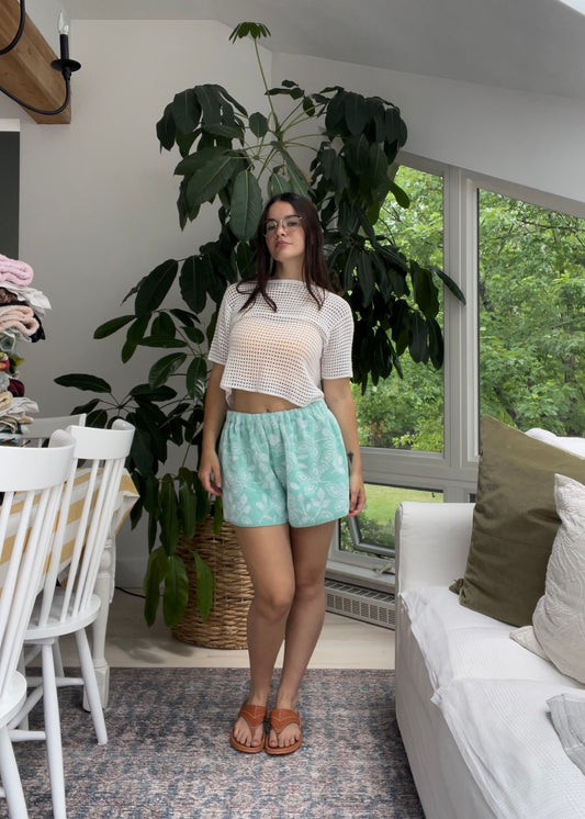 Towel short - turquoise