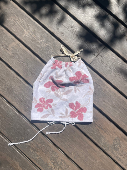 Towel top - Pink floral