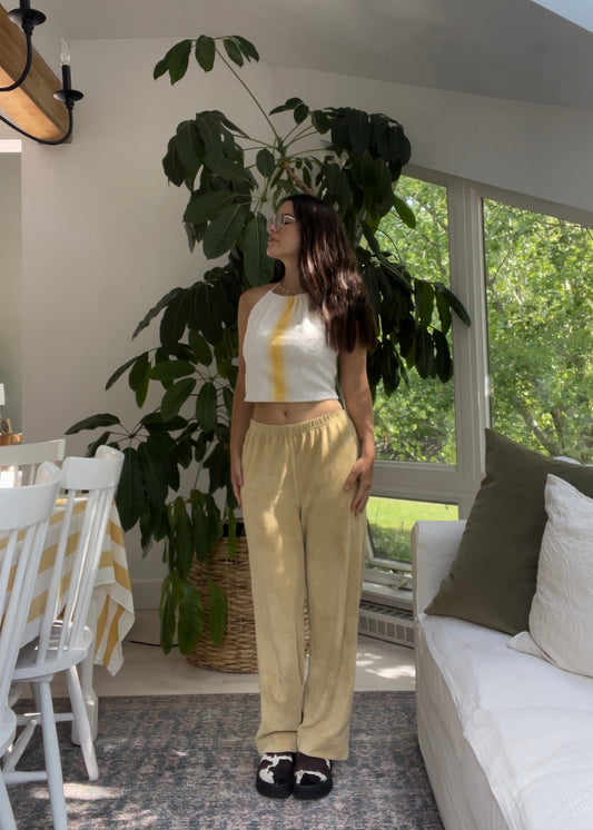 Towel top - Orange flower