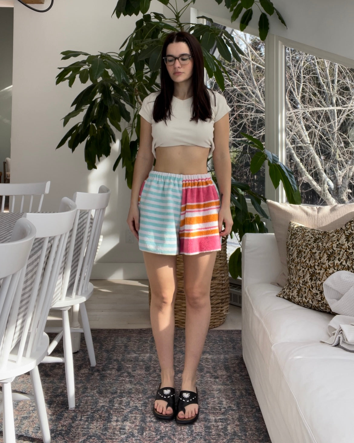 Towel short - Double stripe