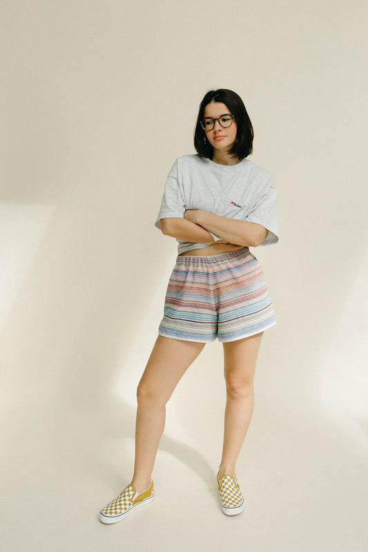 Towel short - striped