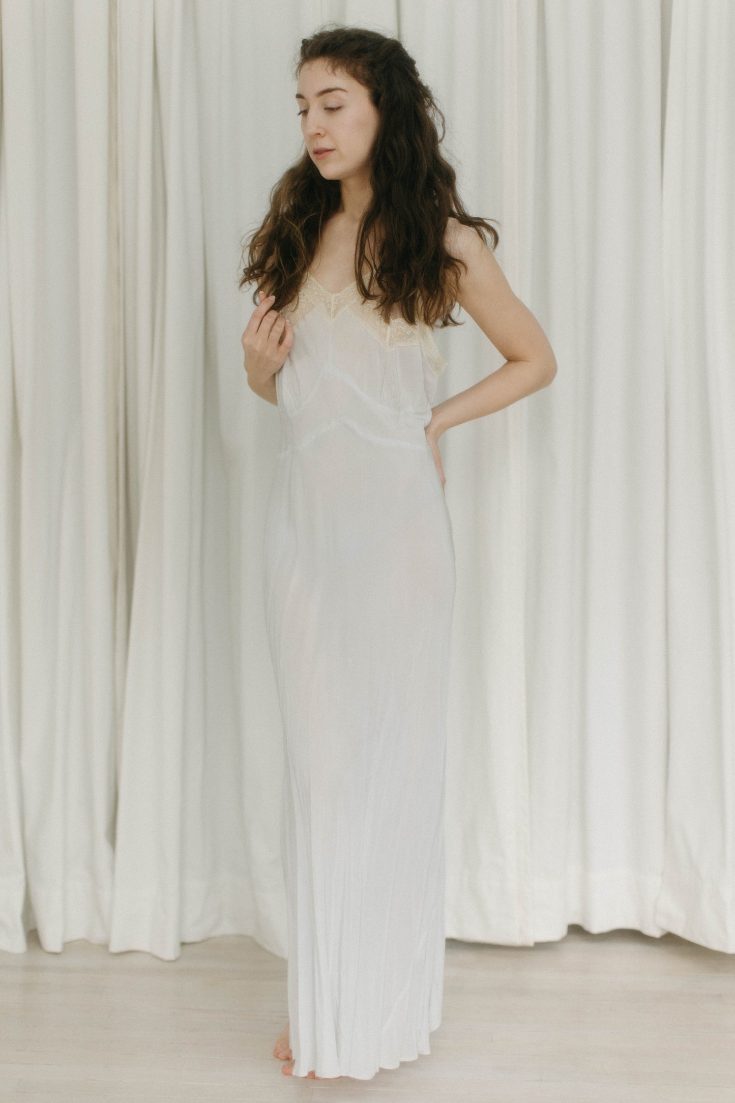 Vintage lavender grey slip