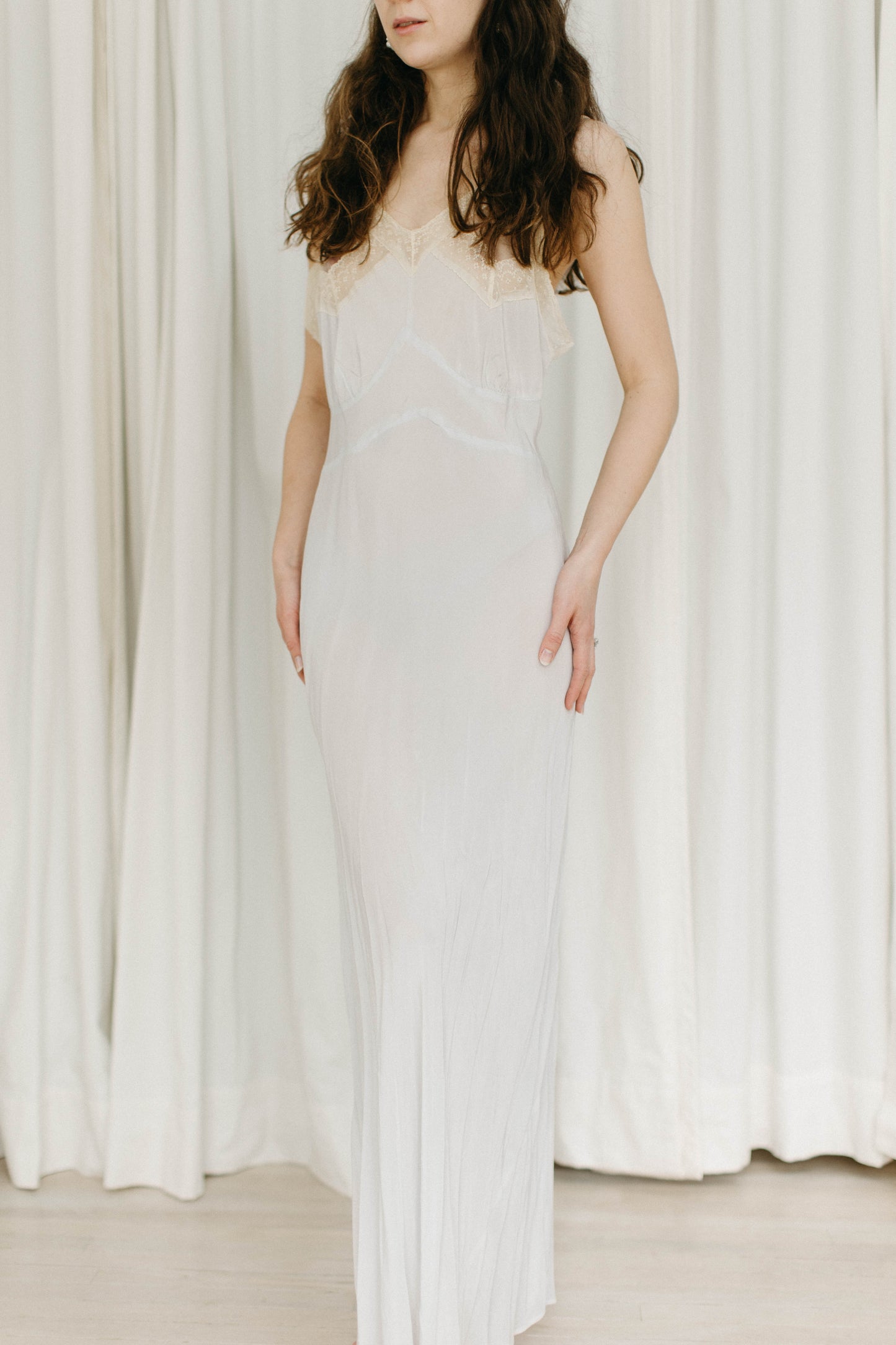 Vintage lavender grey slip