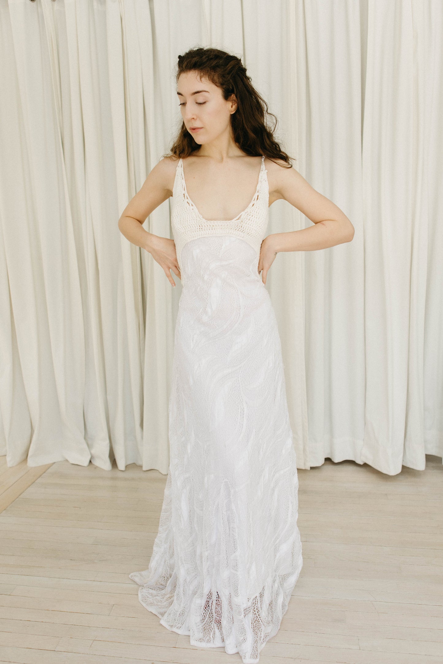 Save the Queen crochet + lace maxi dress