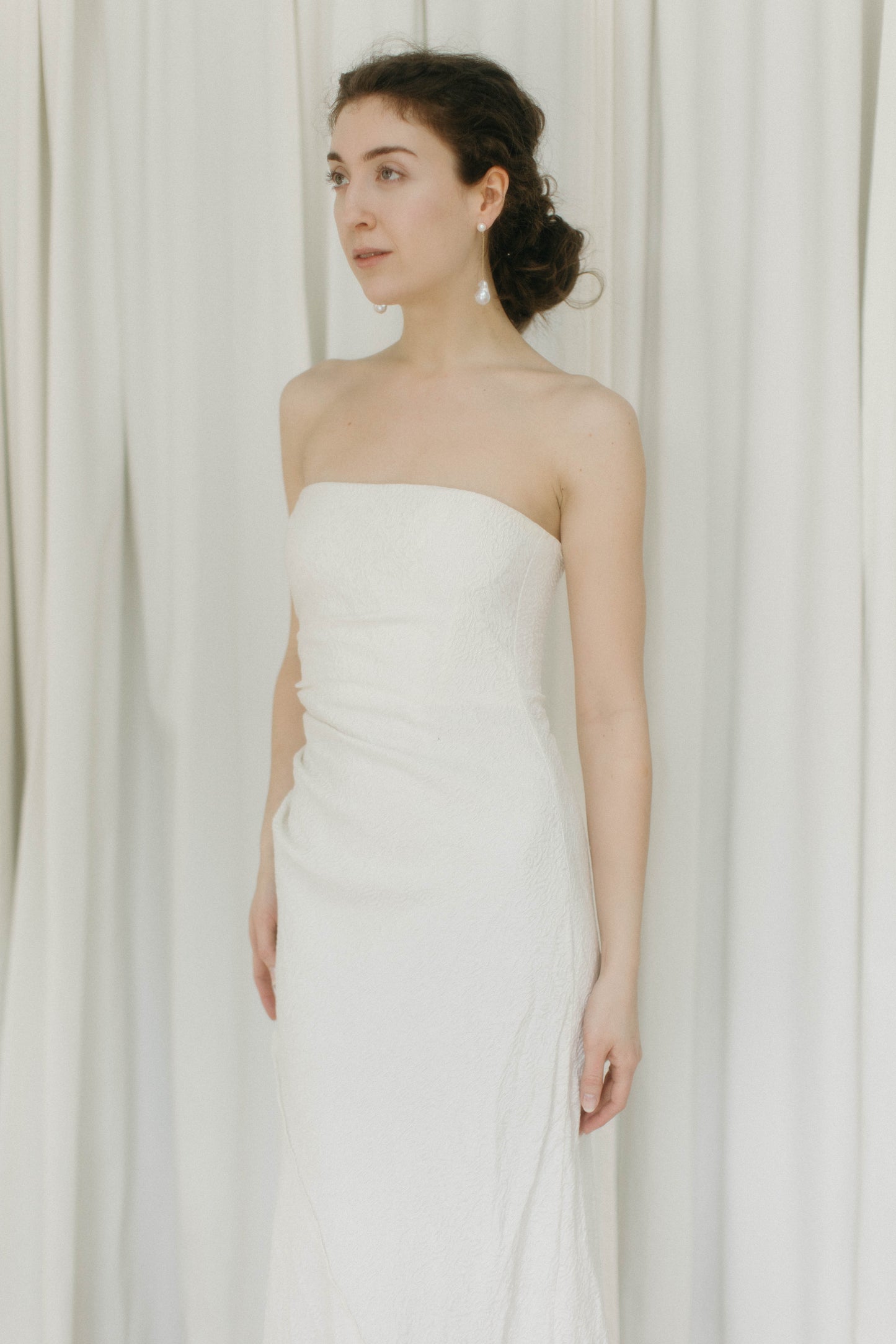 BCBG strapless jacquard maxi dress