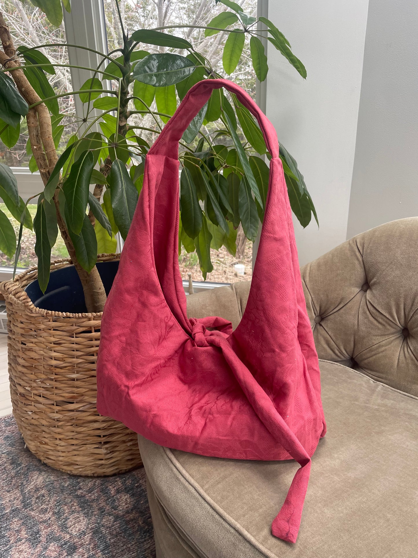 Pink slouch bag