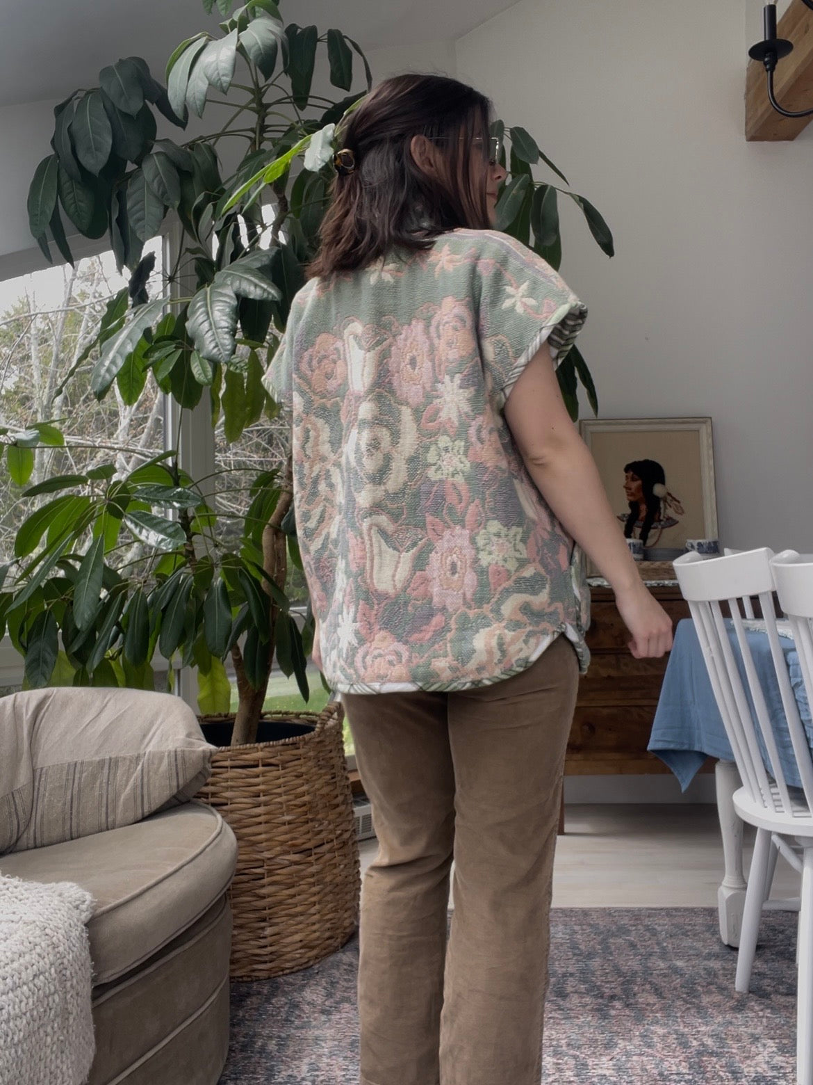 Blanket vest - water lilies