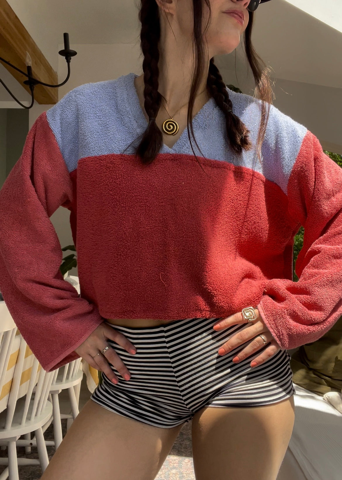 Football tee - Blue + red