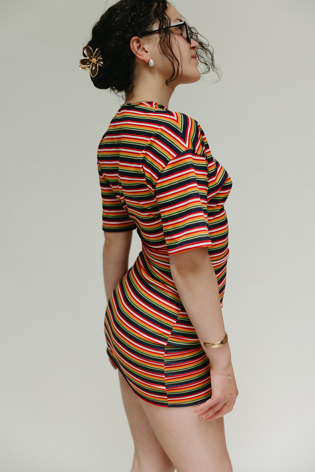 Striped mini dress