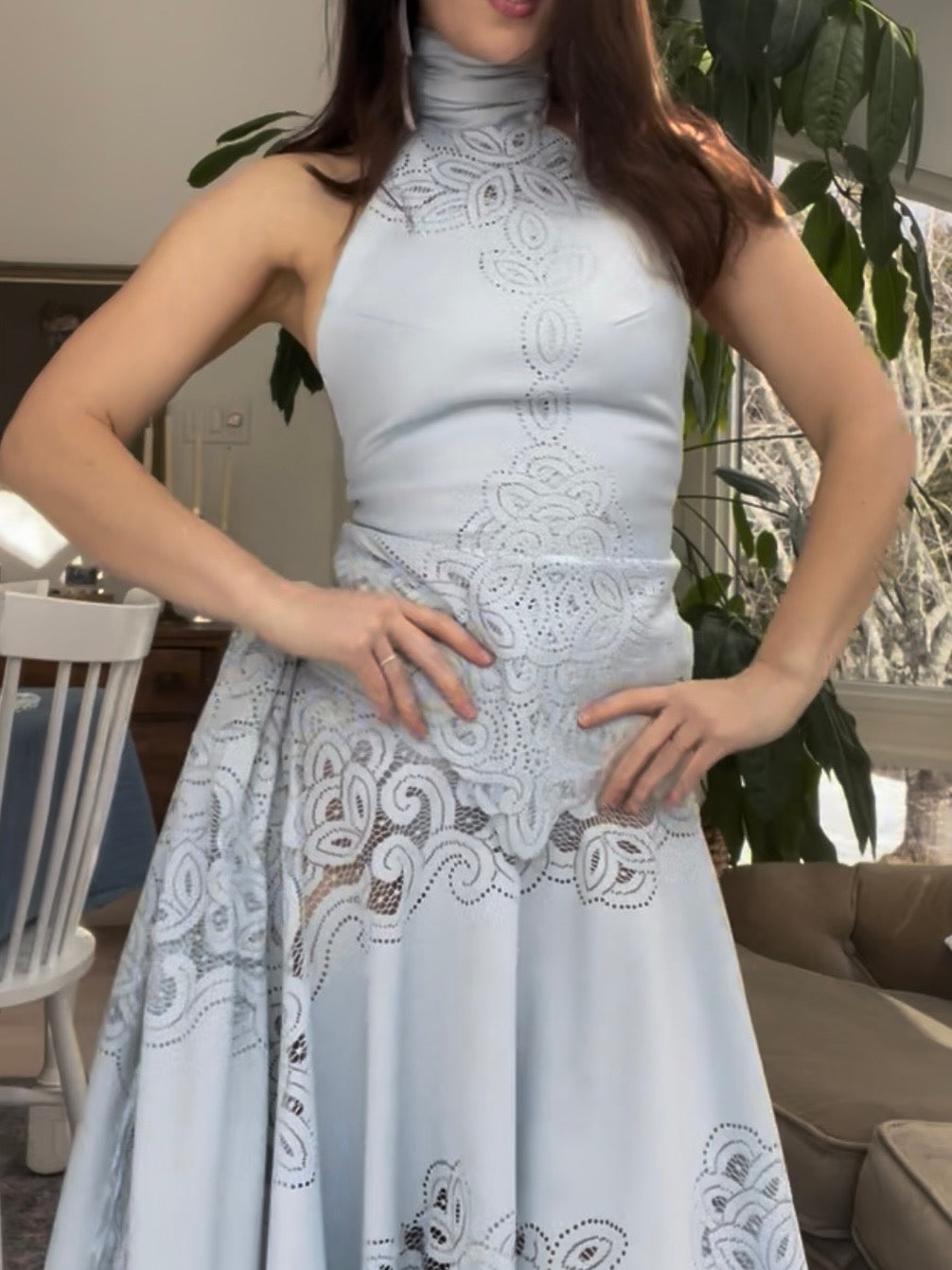 Blue lace set