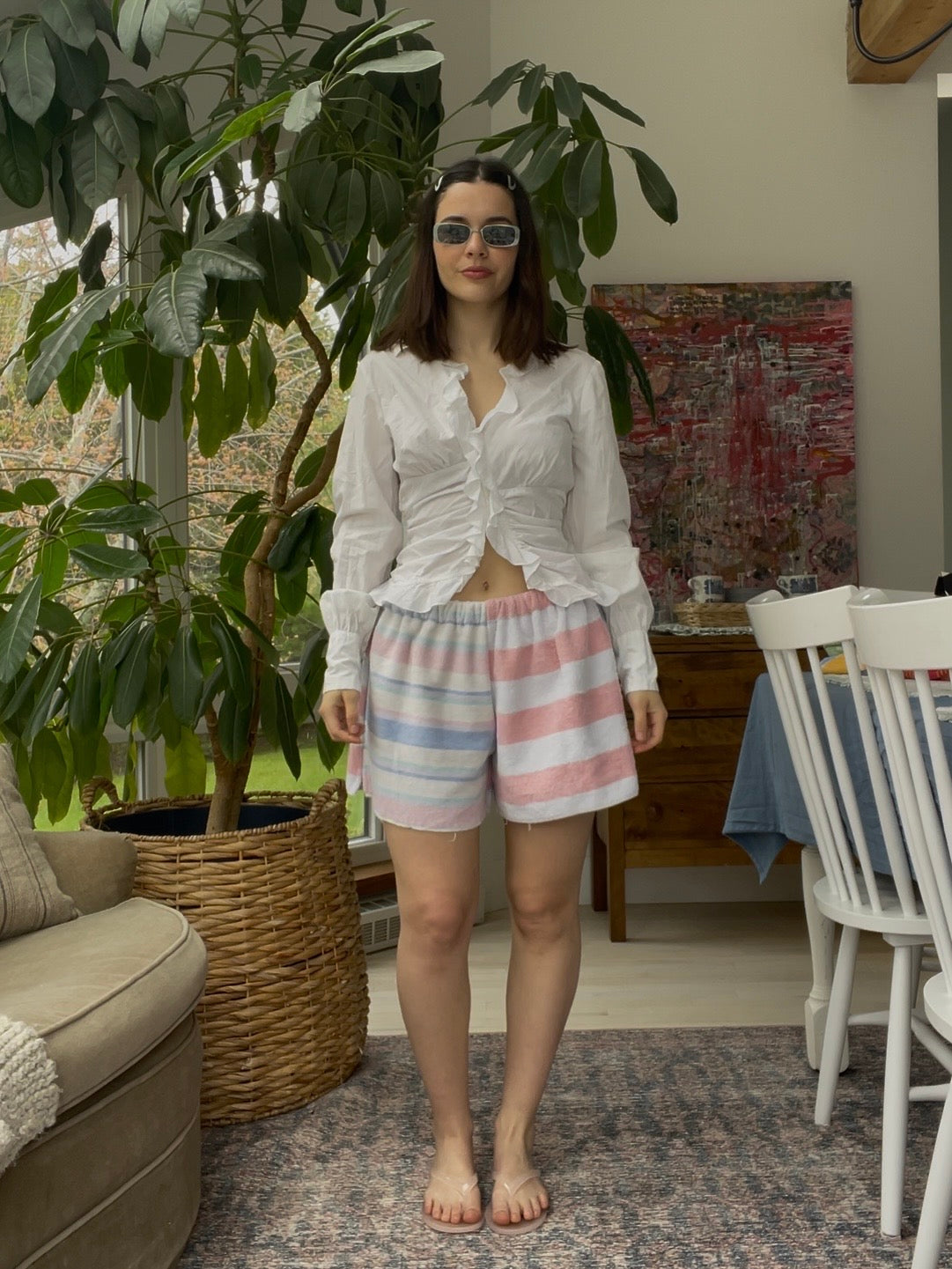 Towel short - Candy striper