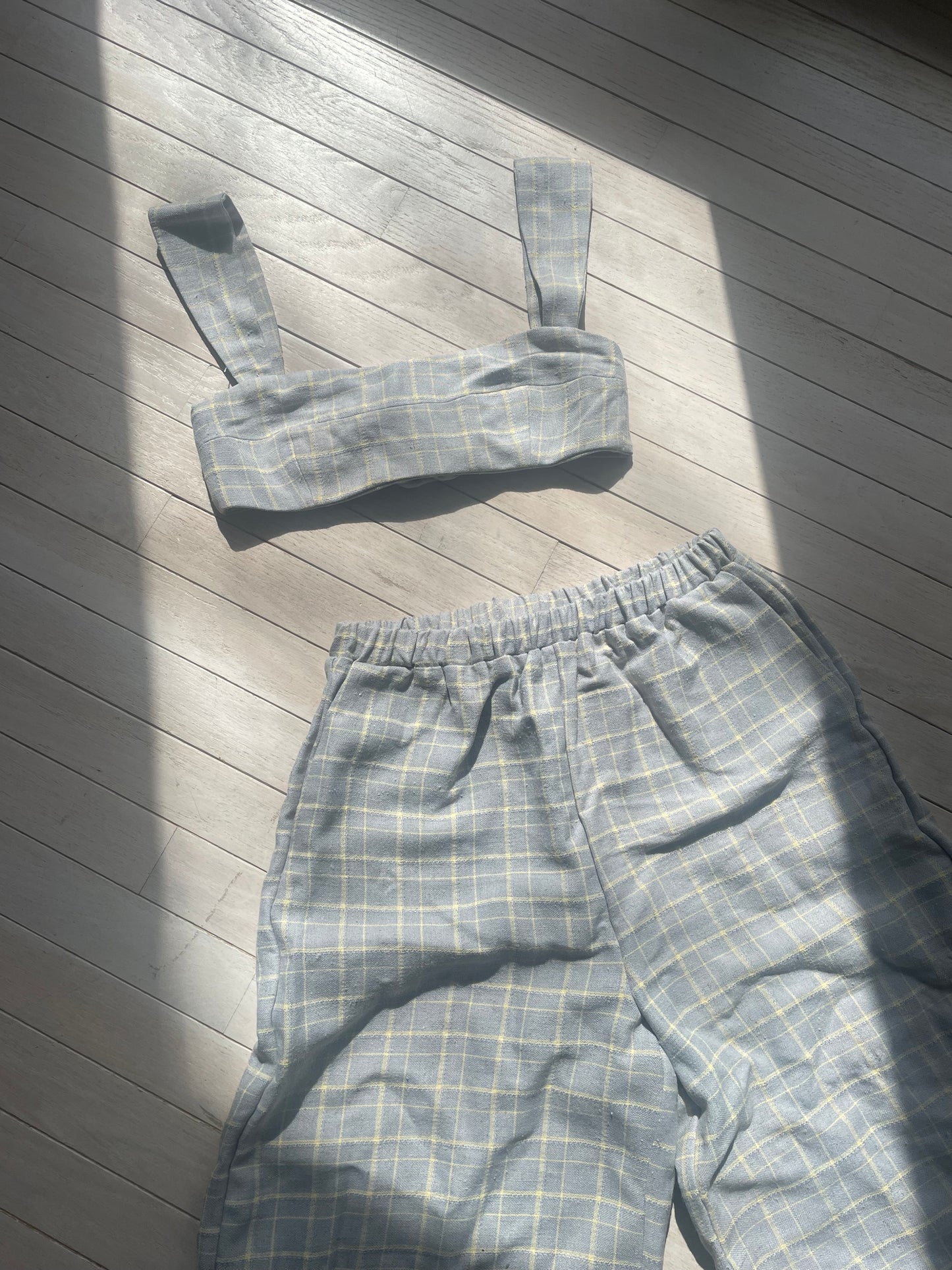 Blue plaid set