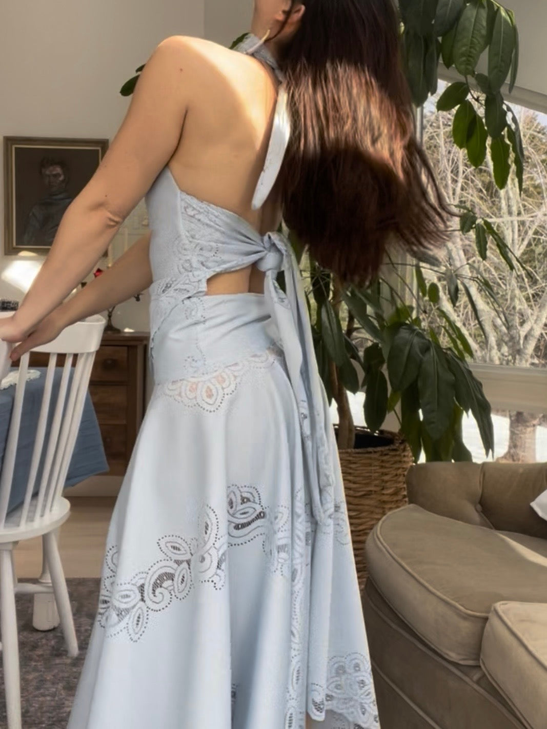 Blue lace set