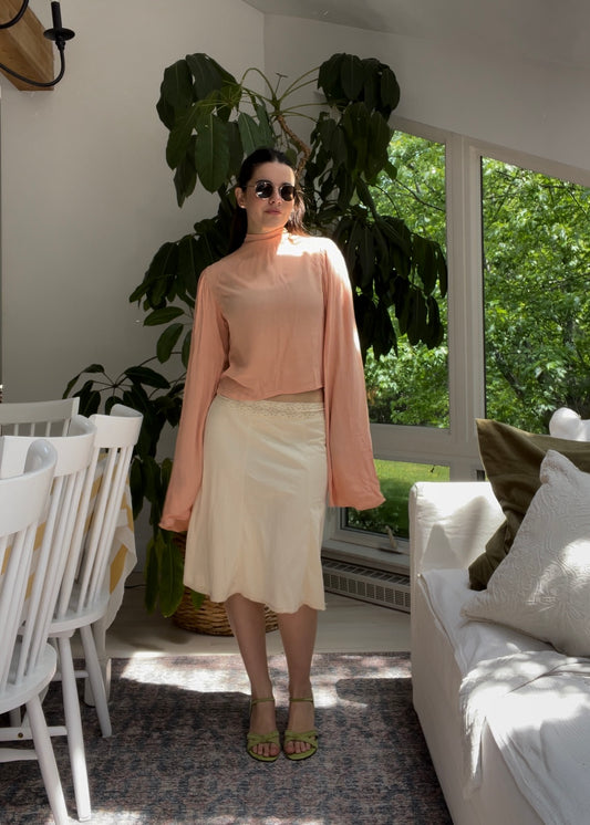 Peach linen top