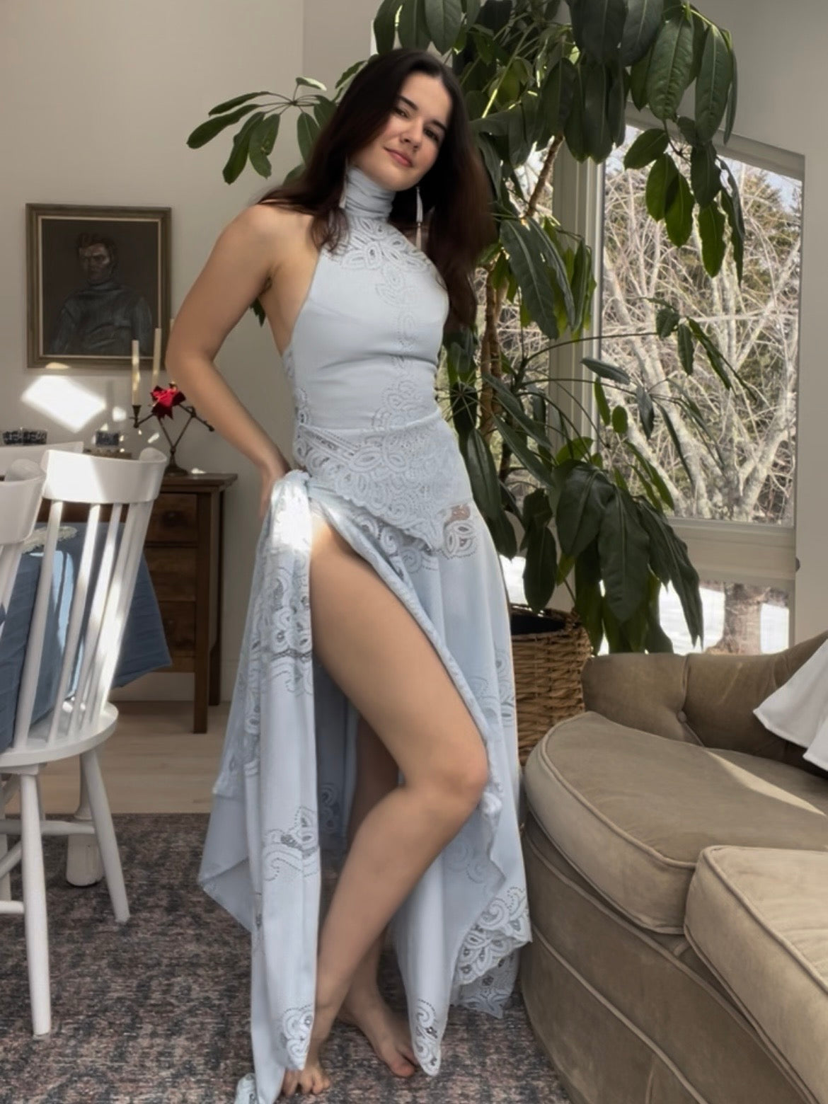 Blue lace set