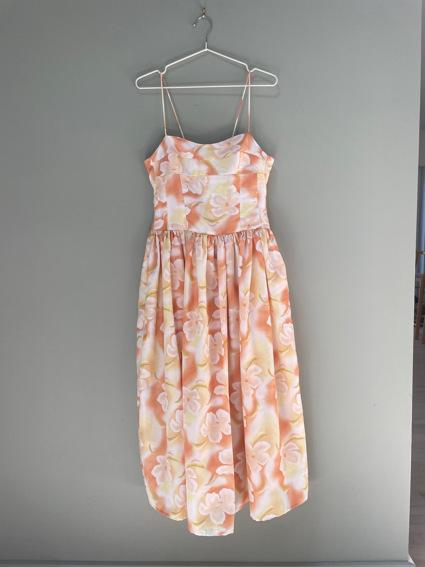 Peach midi dress
