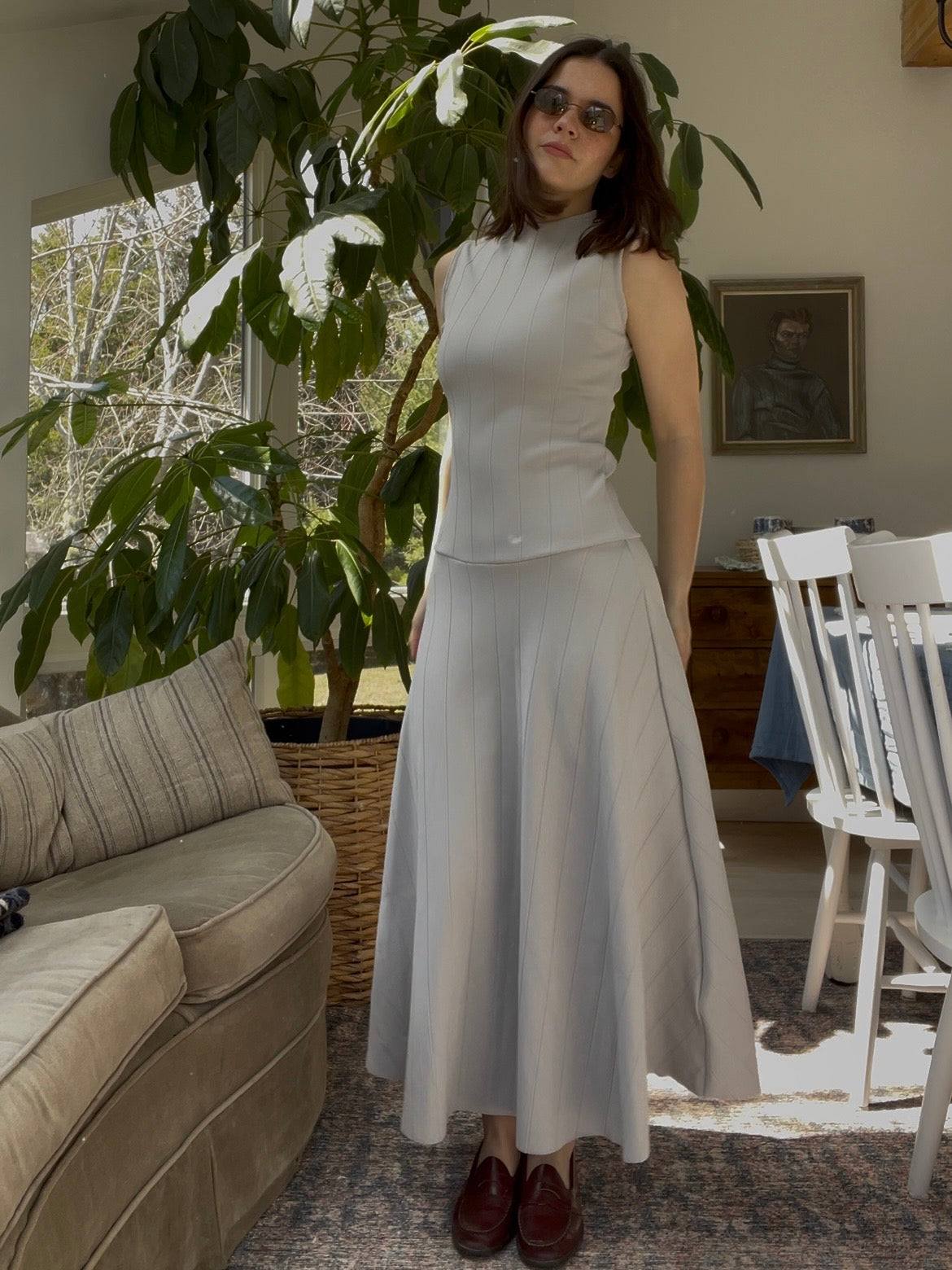 Light grey maxi dress