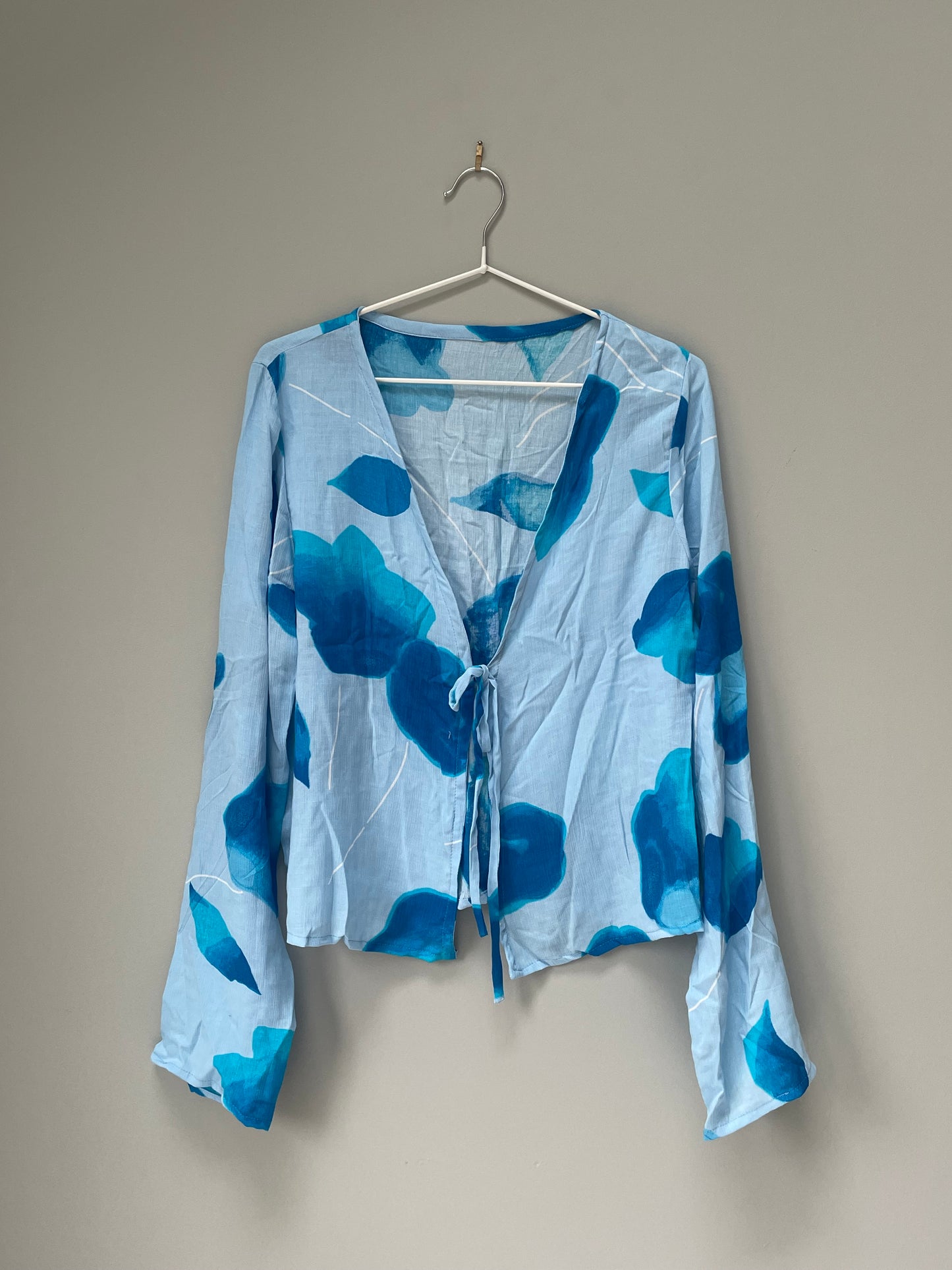 Sky blue tie top
