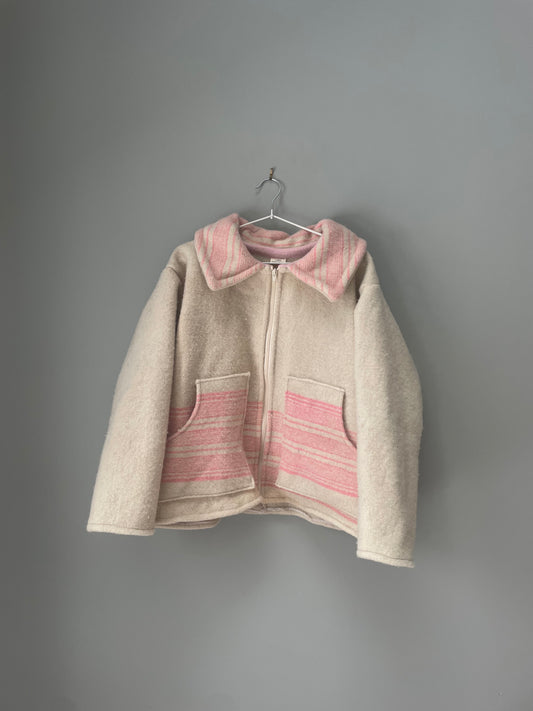 Blanket jacket - Pink stripe