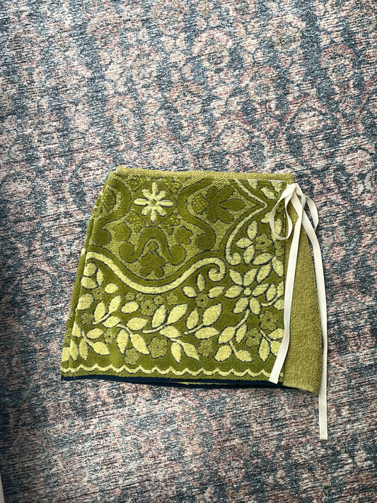 Wrap skirt - Green floral