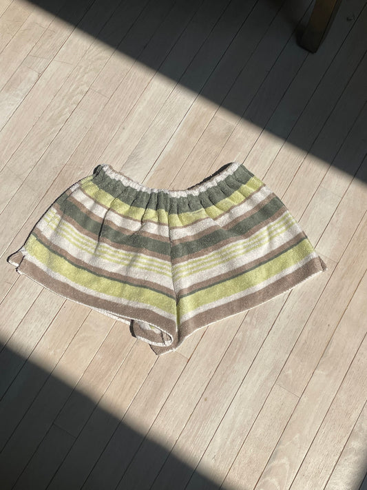Towel short - Green striped