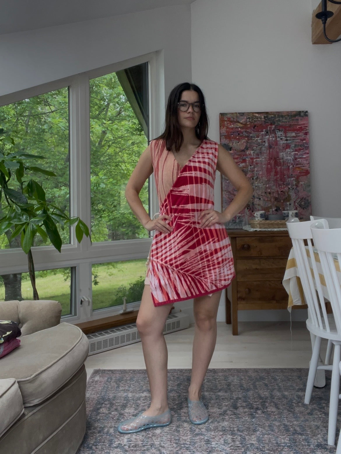 Towel dress - Raspberry