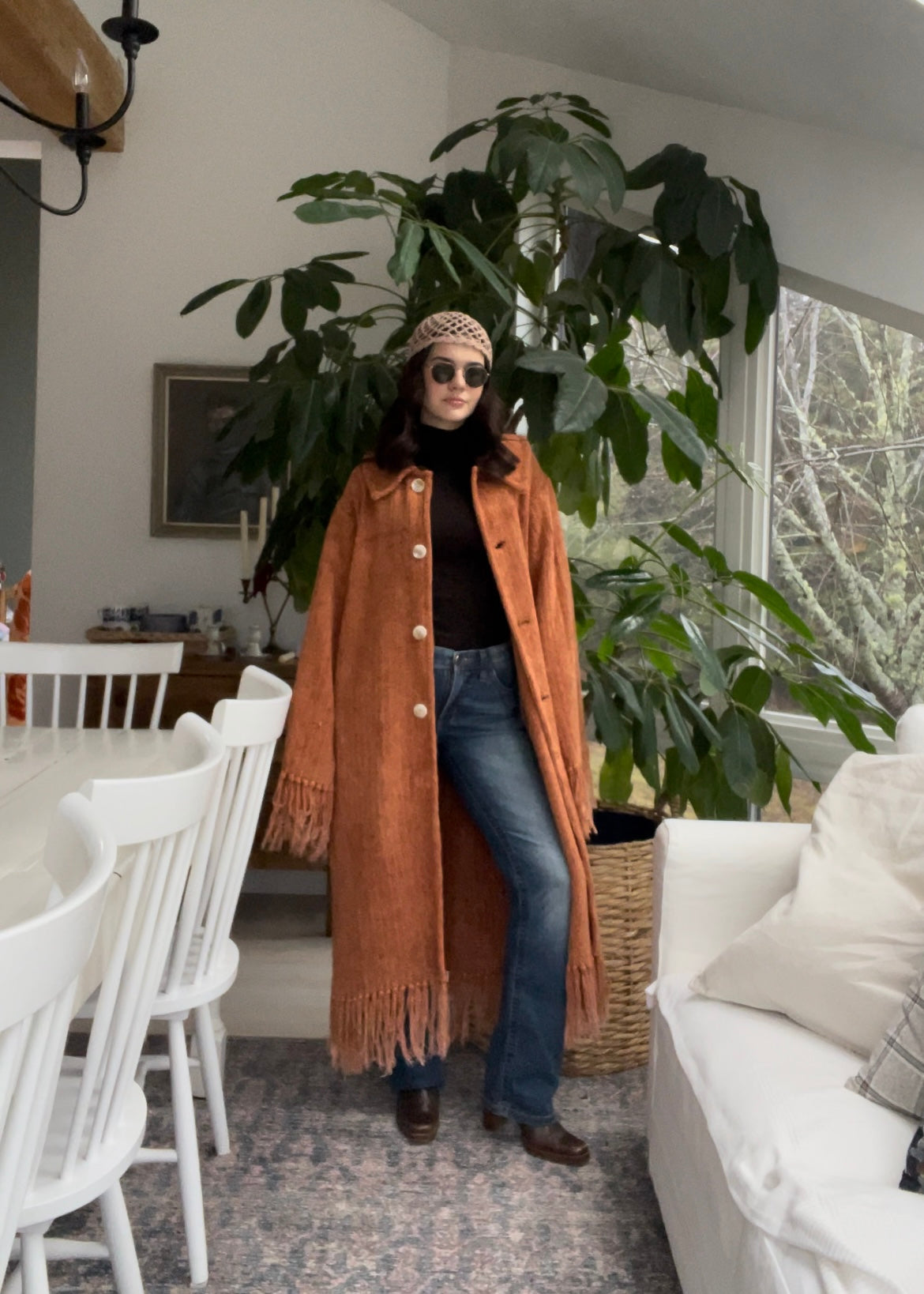 Blanket duster - Rust Chenille