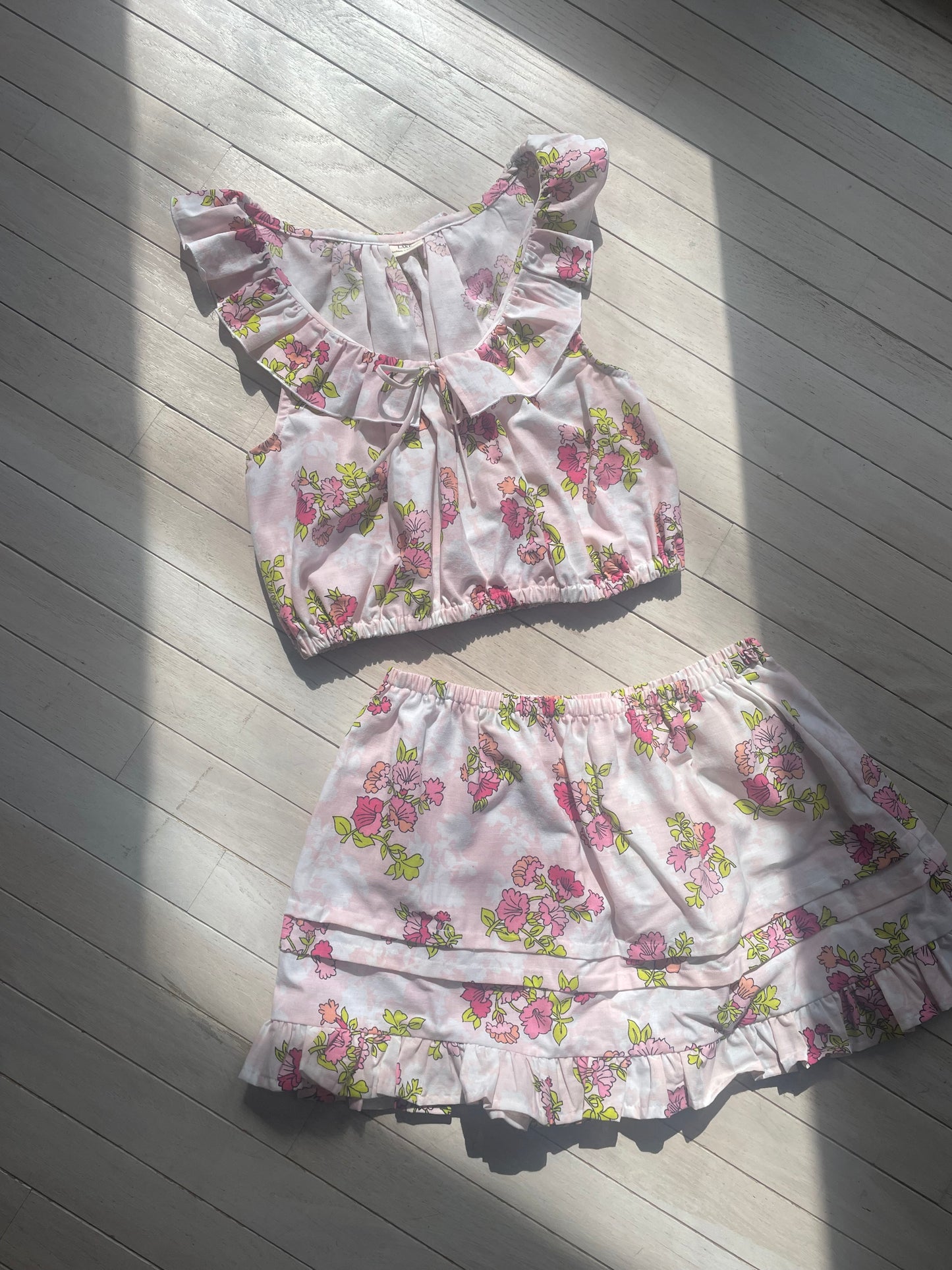 Pink floral set
