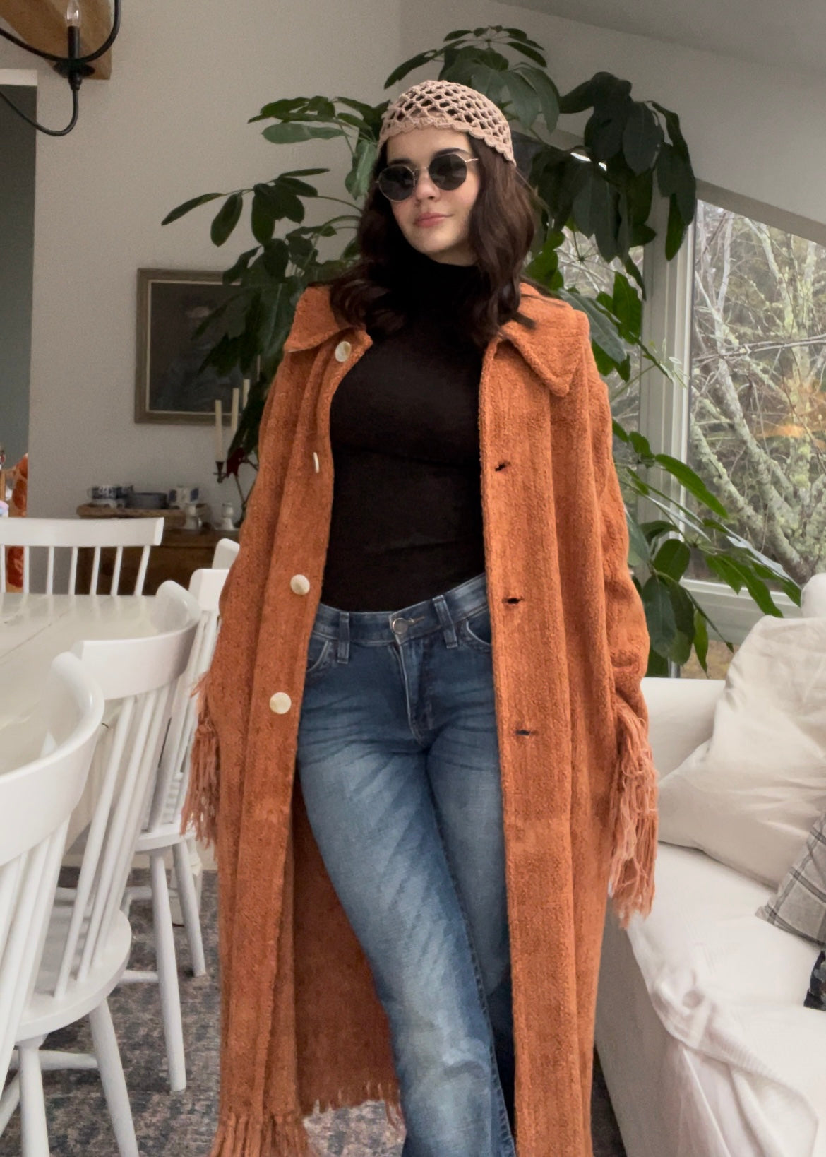 Blanket duster - Rust Chenille