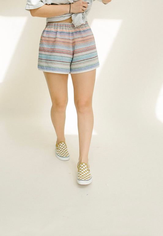 Towel short - striped