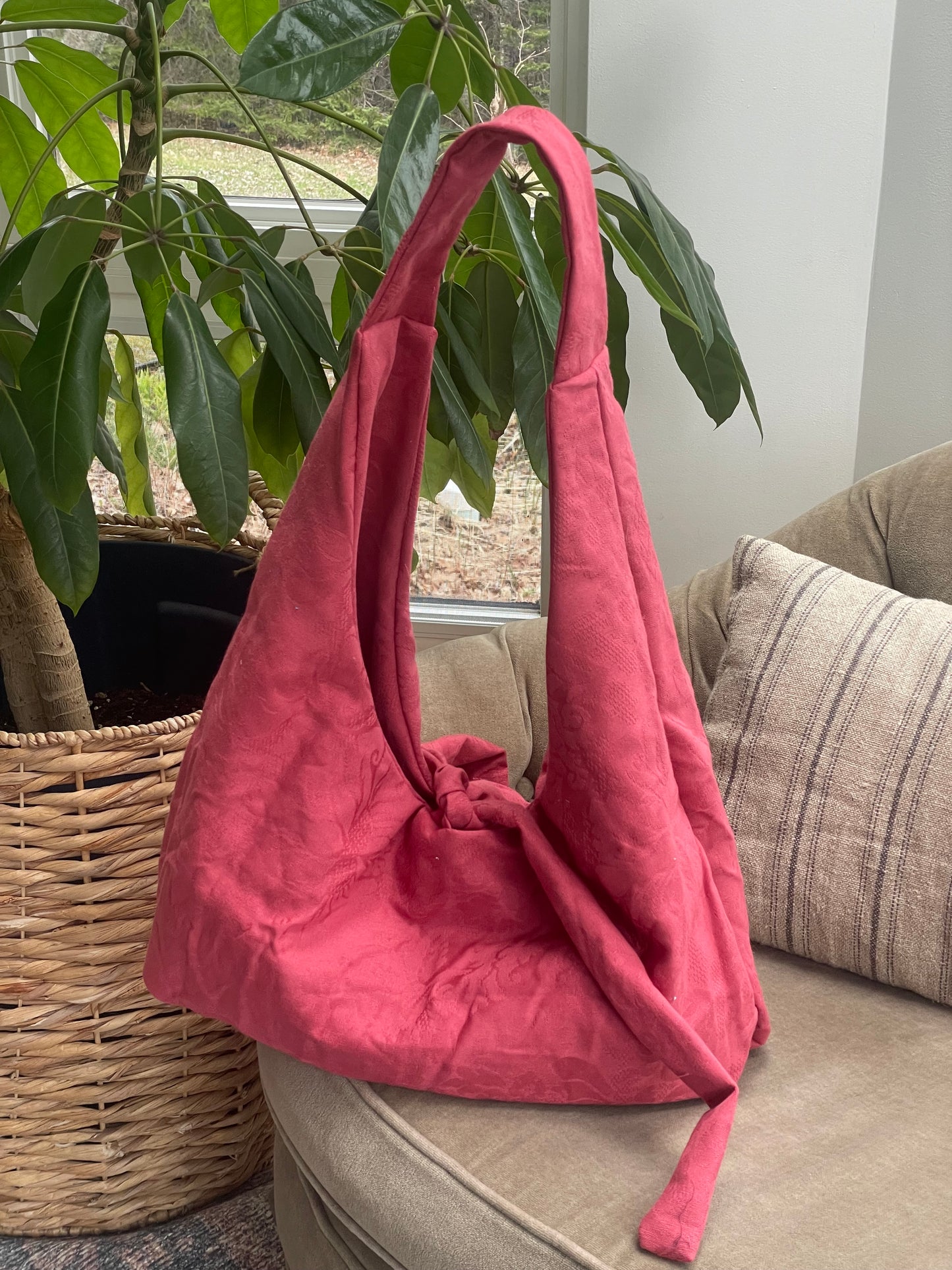 Pink slouch bag