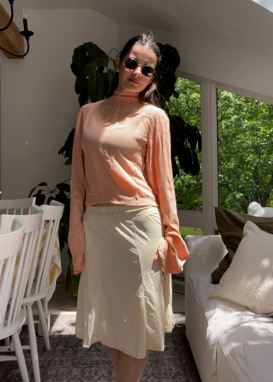 Peach linen top