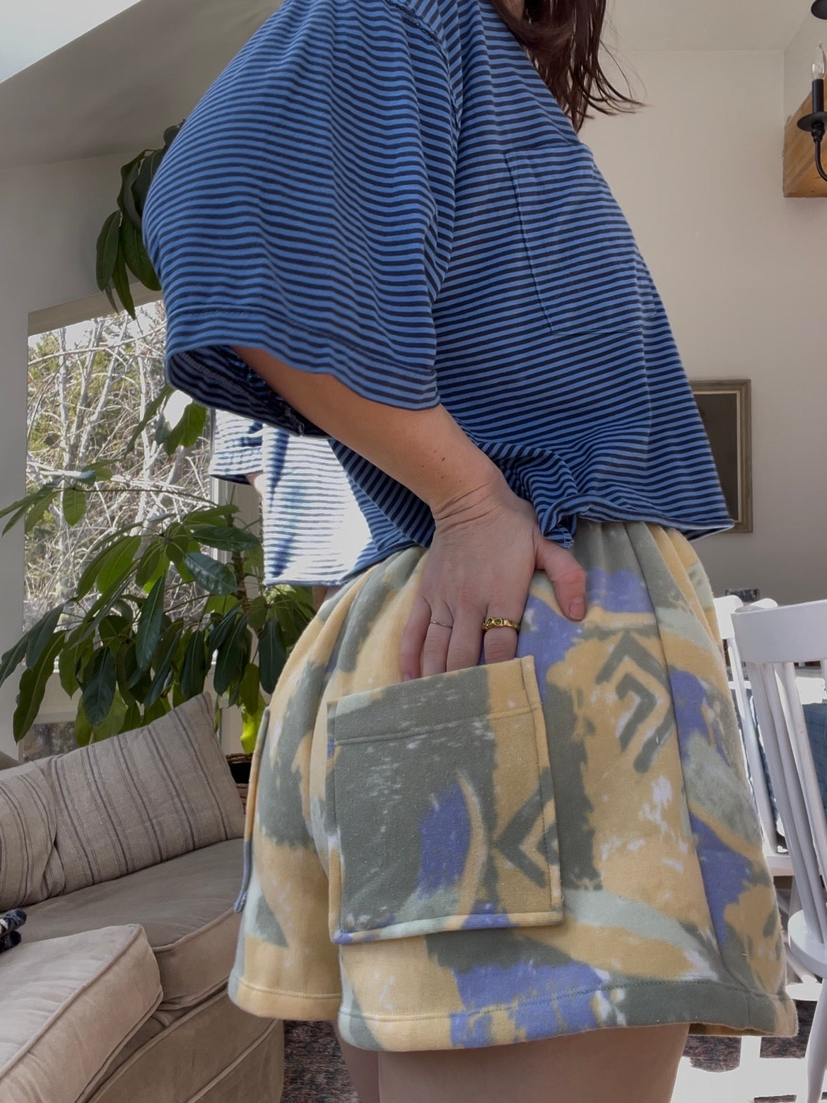 Fleece sweat-shorts