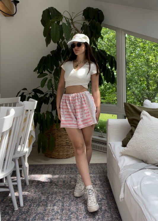 Towel short - Pink rose