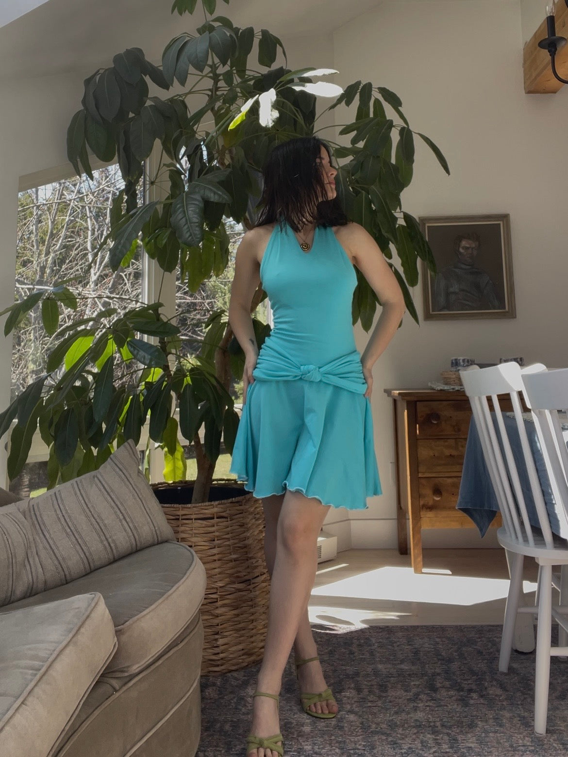 Aquamarine mini dress