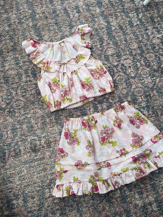 Pink floral set