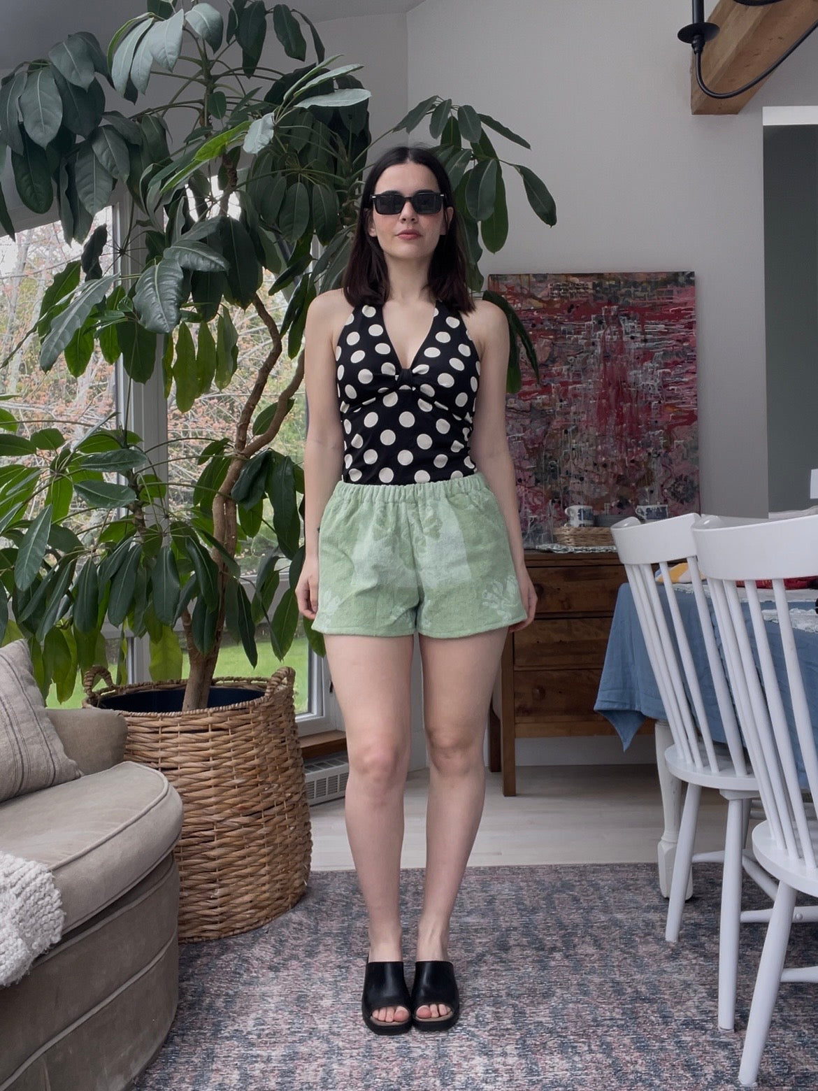 Towel short - Spring green