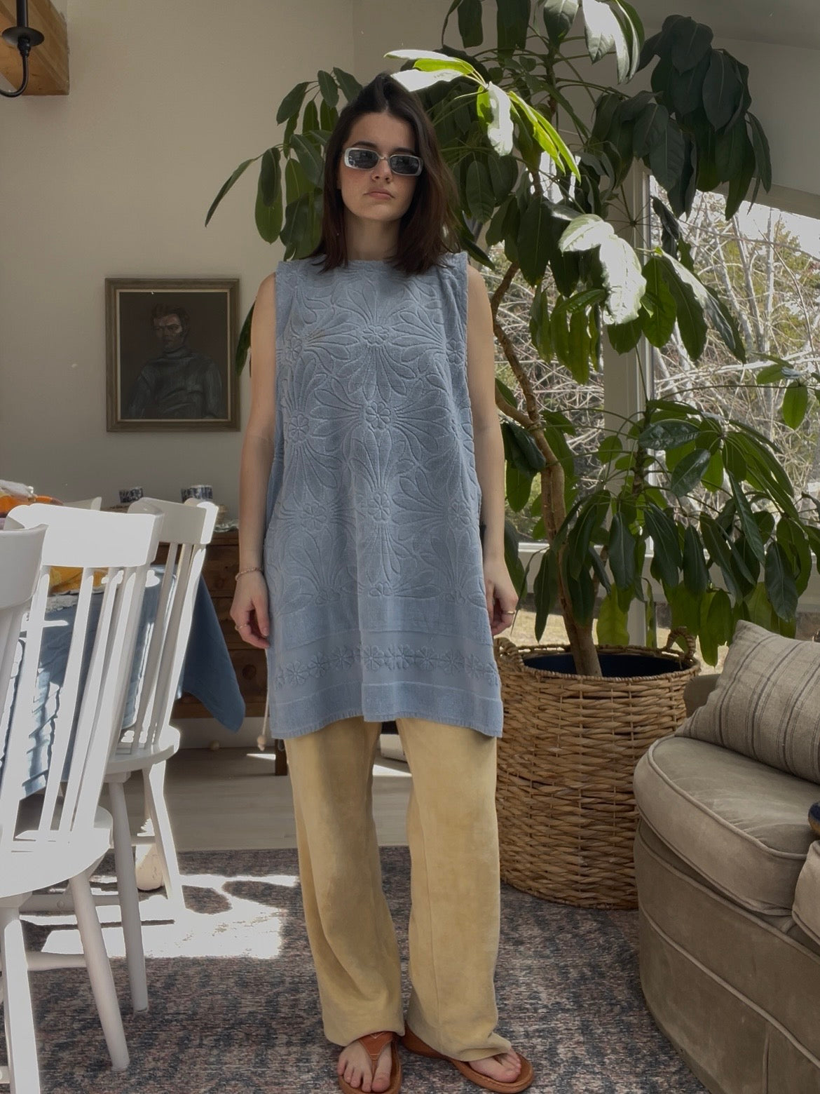 Towel coverup - Dusty blue