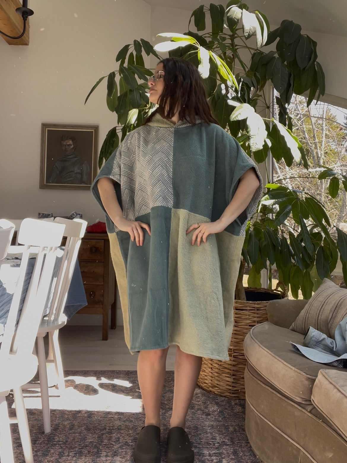 Towel poncho - Sage