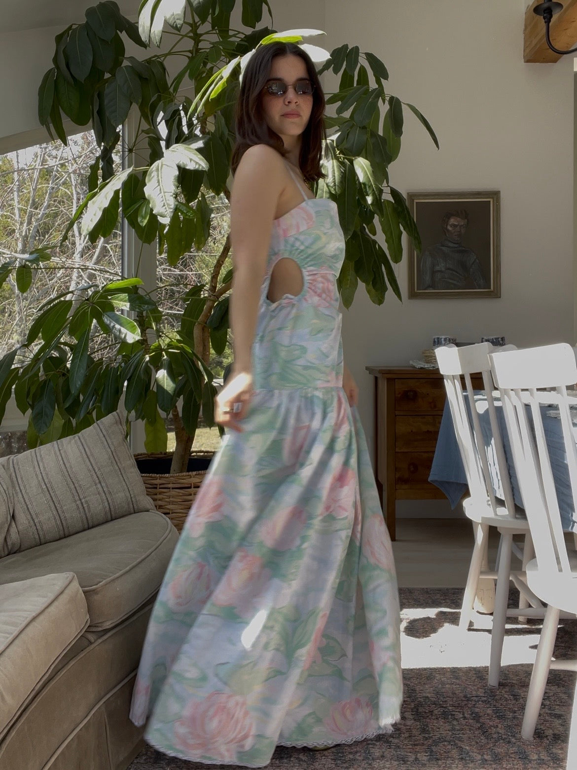 Water lily maxi dress