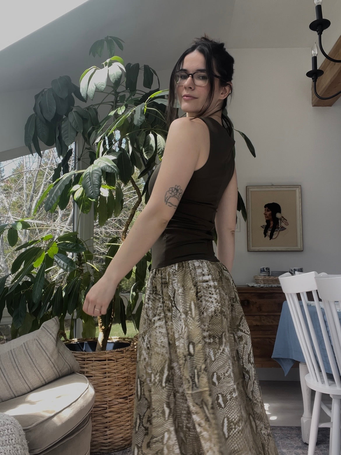 Green maxi dress