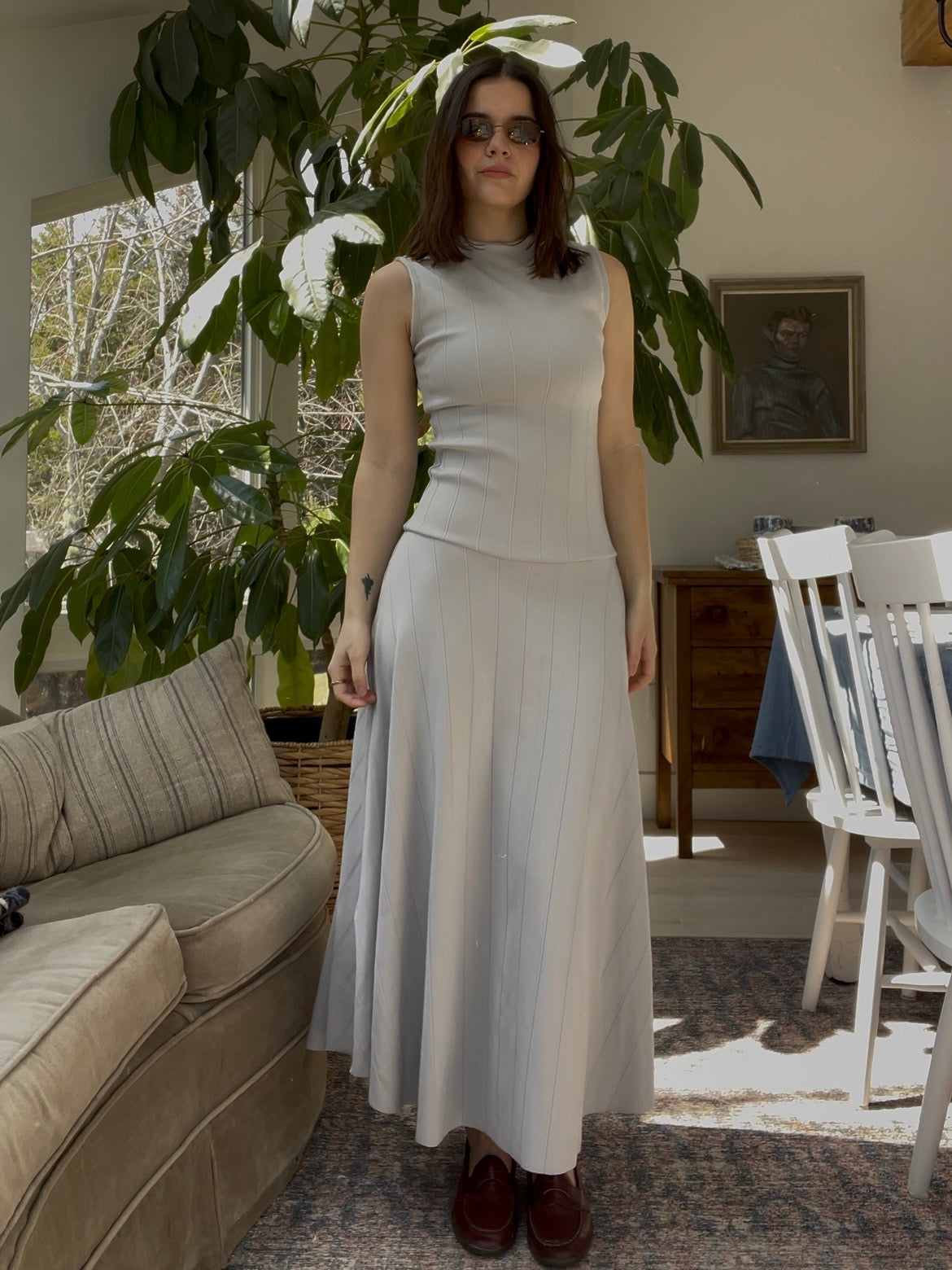 Light grey maxi dress