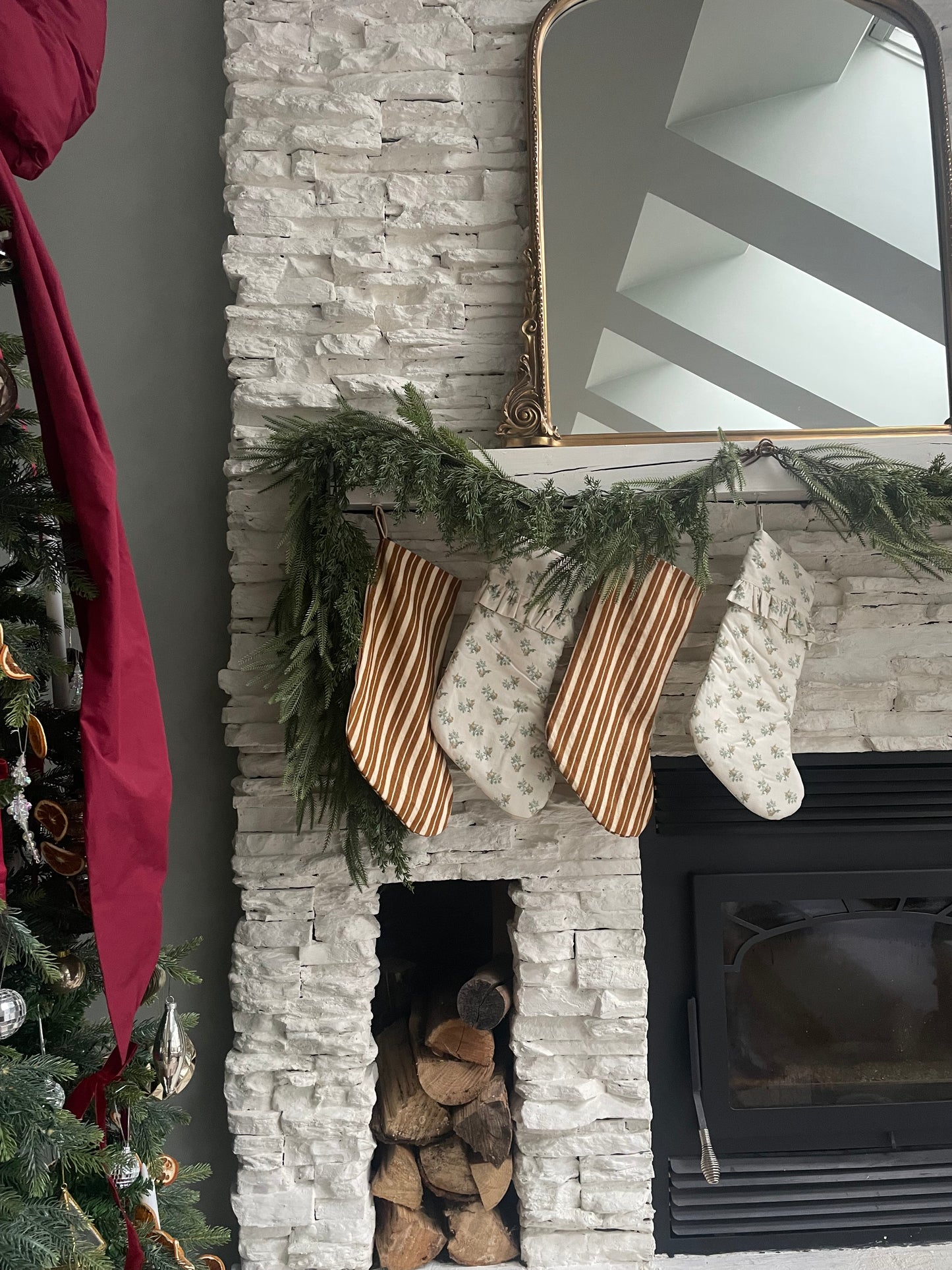 Stocking - Brown stripe