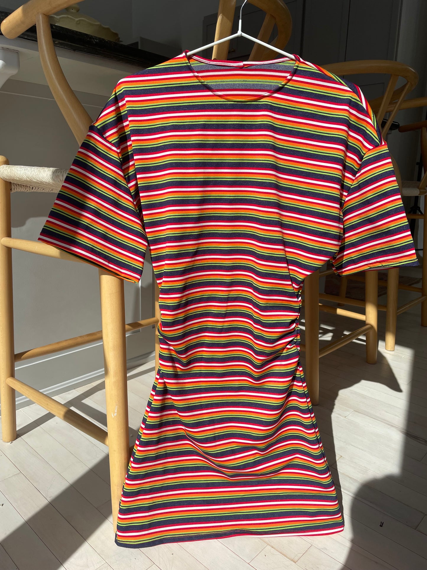 Striped mini dress
